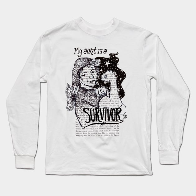 My Aunt is a Survivor Long Sleeve T-Shirt by Polkadotdreamer